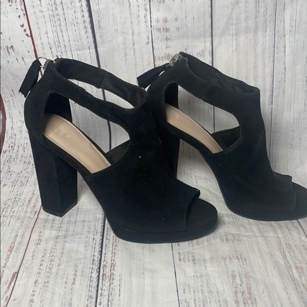 H&M Black Block Heel Sandals